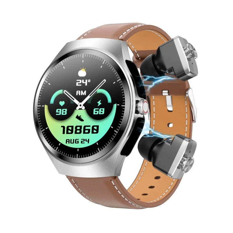 Music Smartwatch With Built-in Headphones 1.43-inch AMOLED HD Screen Heart Rate Health Monitoring Men's Watch Women Sports Modes Oasis Select SVBWL