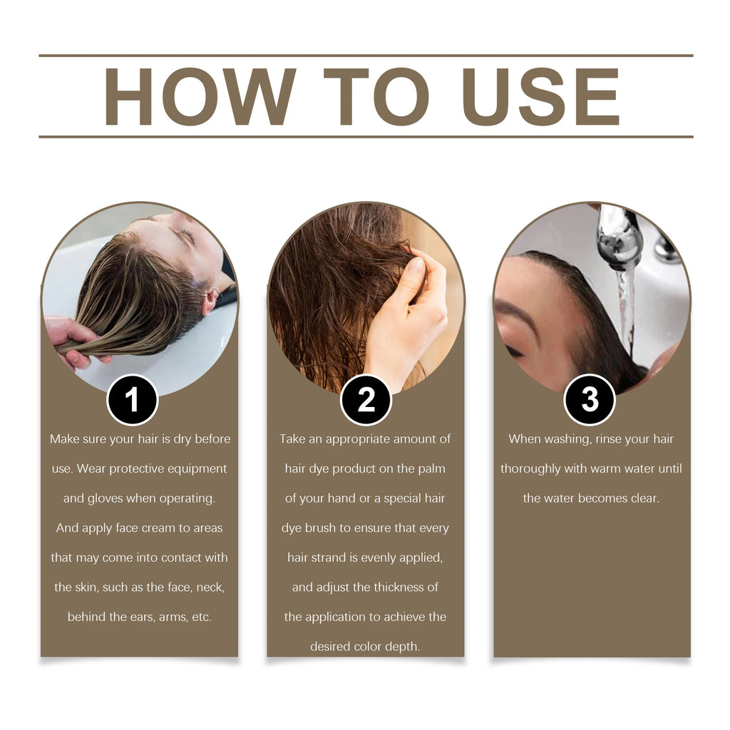 DIY Salon Hair Dye Shampoo Easy Use & Gentle Coloring Long Lasting Effect Infused Plant Extract Hair Color Shampoo For Women Men Oasis Select