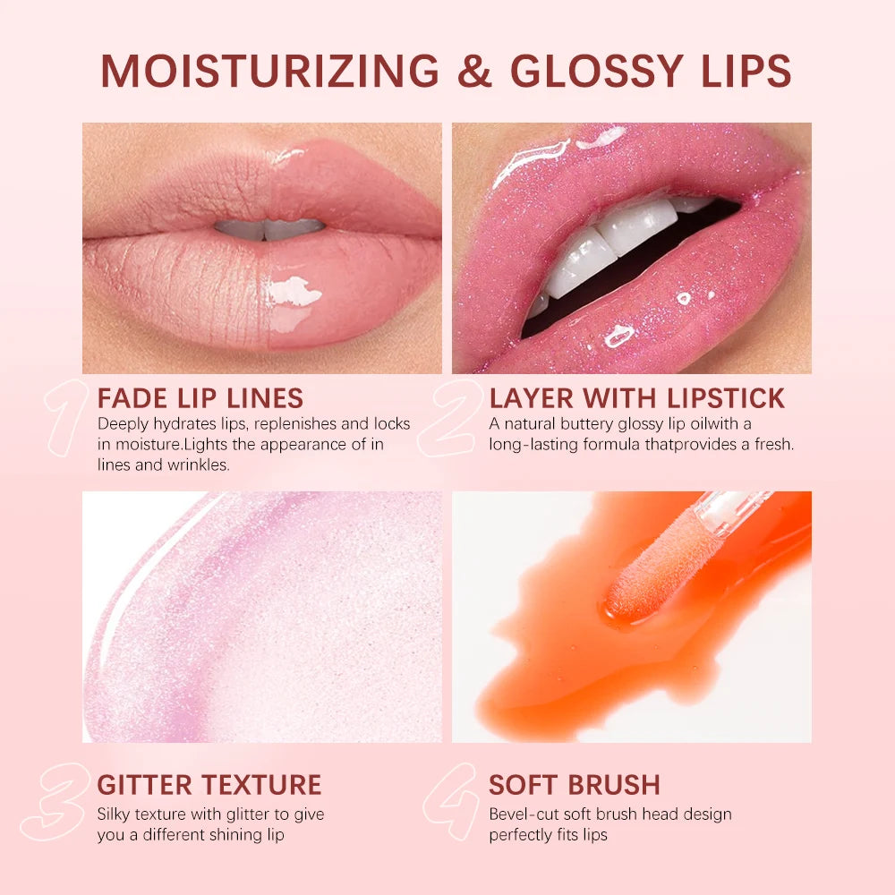 Strawberry Tinted Lip Oil Gloss – Hydrating & Plumping | ibcccndc