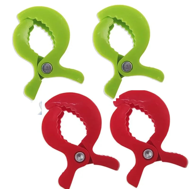 4 Baby Stroller Clamp Alligator Clip Pram Peg Portable Hook Car Seat