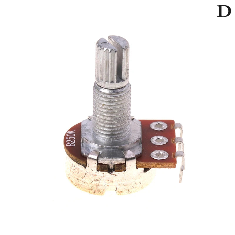 A500K B500K A250K B250K A50K B50K A25K B25K Potentiometer Splined Small Pot Electric Guitar Bass Effect Amp Tone Volume18mm Oasis Select B250K