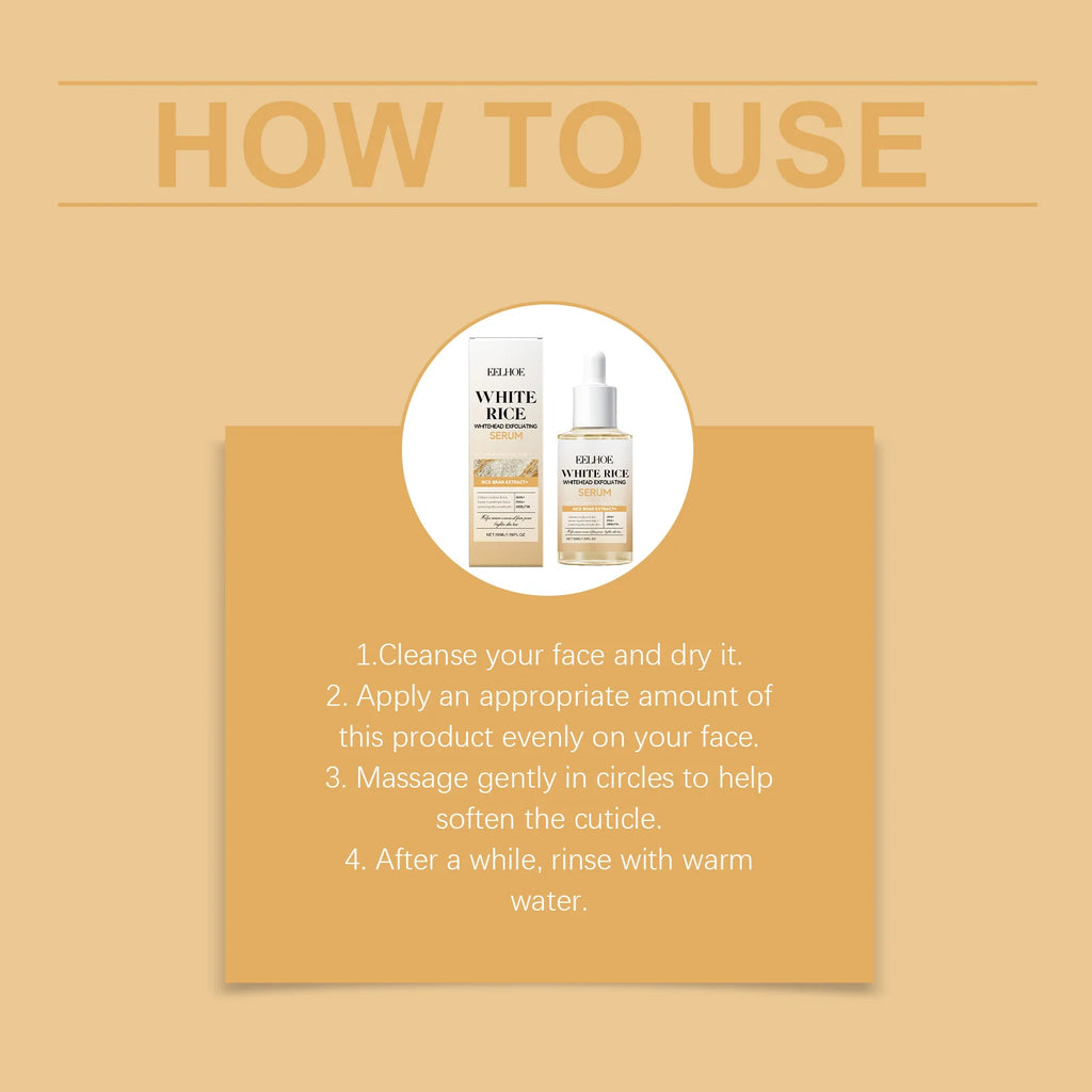 Rice Exfoliating Serum AHA PHA Arbutin Gentle Exfoliation Brightening Smooth Skin Pore Care Dead Skin Remover Daily Use 50ml Oasis Select