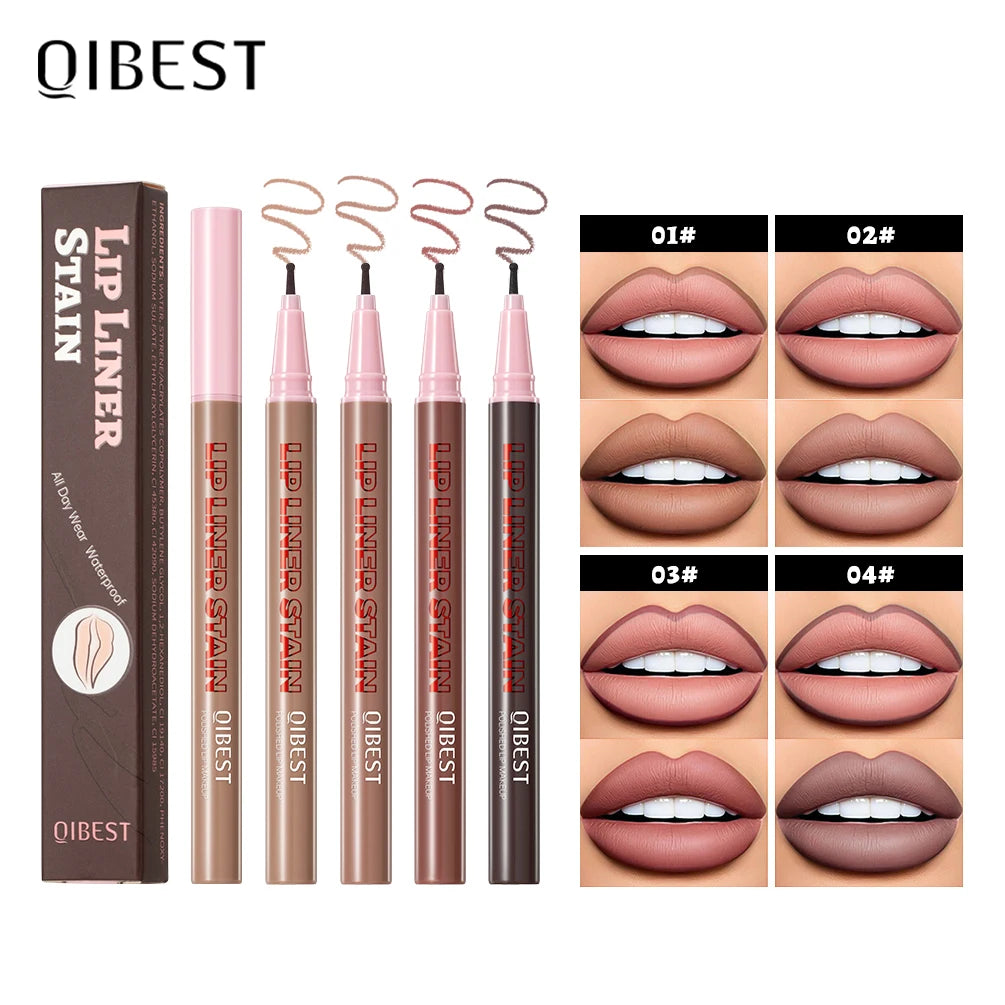 QiBest Matte Liquid Lip Liner Pen – Waterproof, Long-Lasting