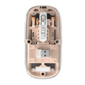 3 Modes Wireless Bluetooth Transparent Gaming Mouse DPI Adjustable Rechargeable Battery Display Silent Mice for PC ipad Laptop Oasis Select Pink