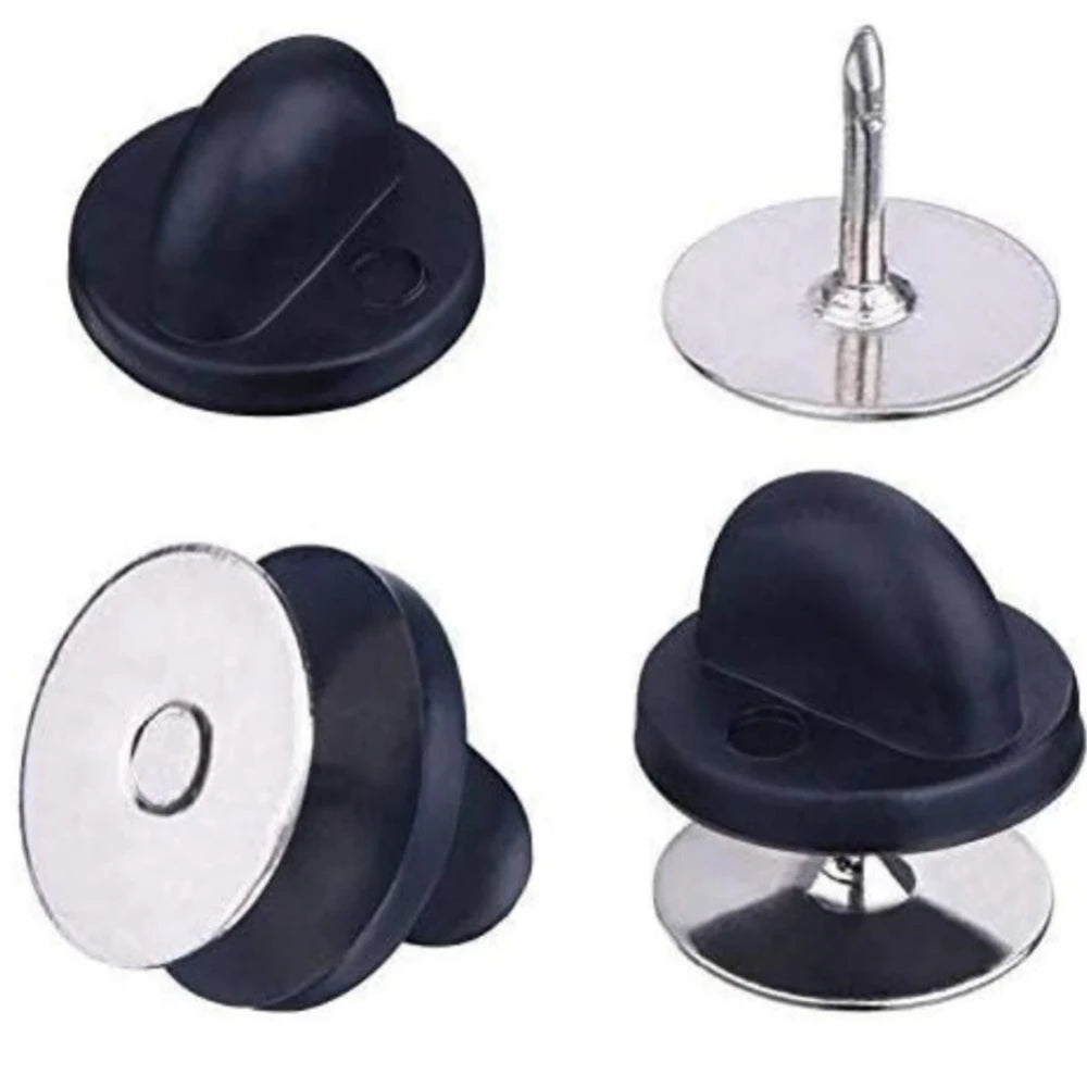 50/100/200 Pair Rubber Pin Backs Butterfly Clutch Pin Tie Tacks Blank Pins Holder Keepers for DIY Brooch Jewelry Craft Making Oasis Select