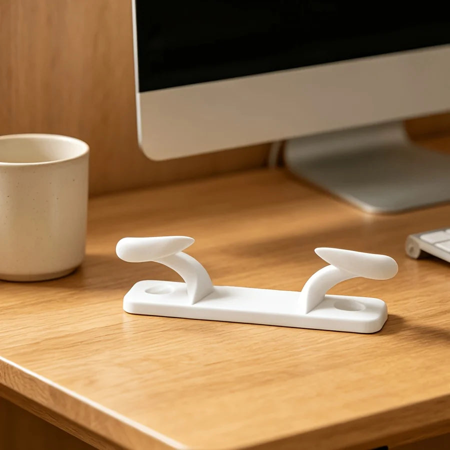 minimalism Game Controller Holder 3D Printed Anti-Slip Desk Stand Universal Gamepad Mount PS5 PS4 Xbox Gaming Desktop Organizer Oasis Select White