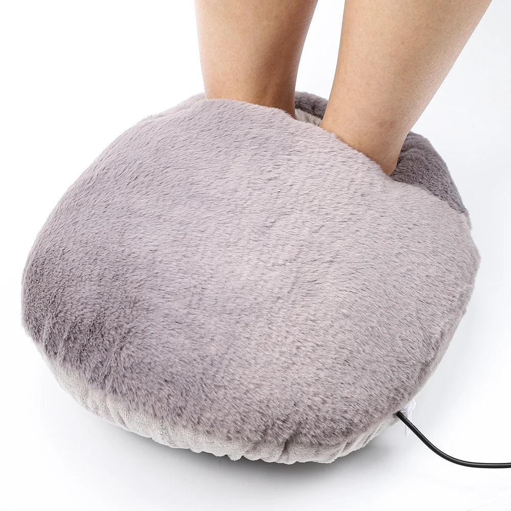 USB Electric Foot Warmer Pad – Plush Heated Mat for Desk & Home