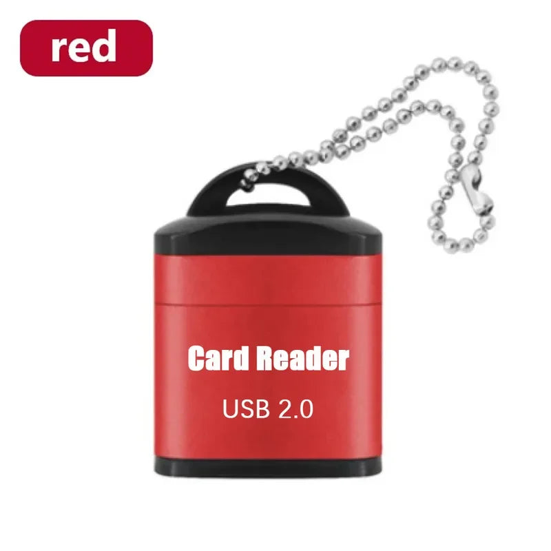 Mini High Speed USB 2.0 Card Reader TF Memory Card Adapter For Computer Desktop Laptop Notebooks USB Cartridge Oasis Select Red 1pcs