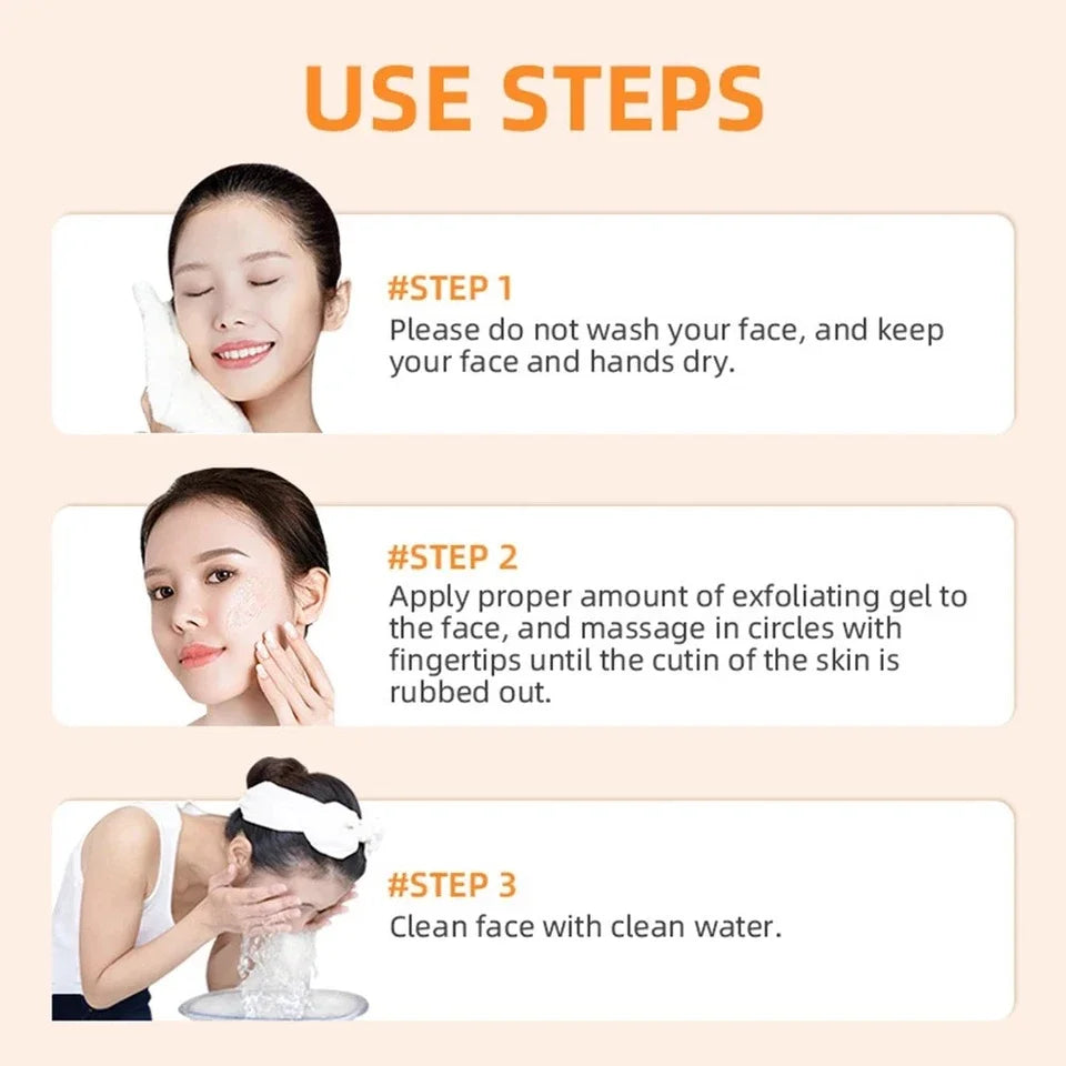 Orange Exfoliating Gel 50g, Exfoliation, Dead, Removal Deeply Cleansing, Long-Lasting,Moisture Cleanses Pores,Safe for Full Body Oasis Select