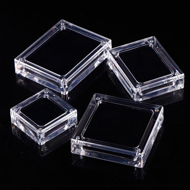 1PC Acrylic Jewelry Display Box Transparent Multi-Function Magnetic Lid Jewelry Storage Packaging Box Oasis Select
