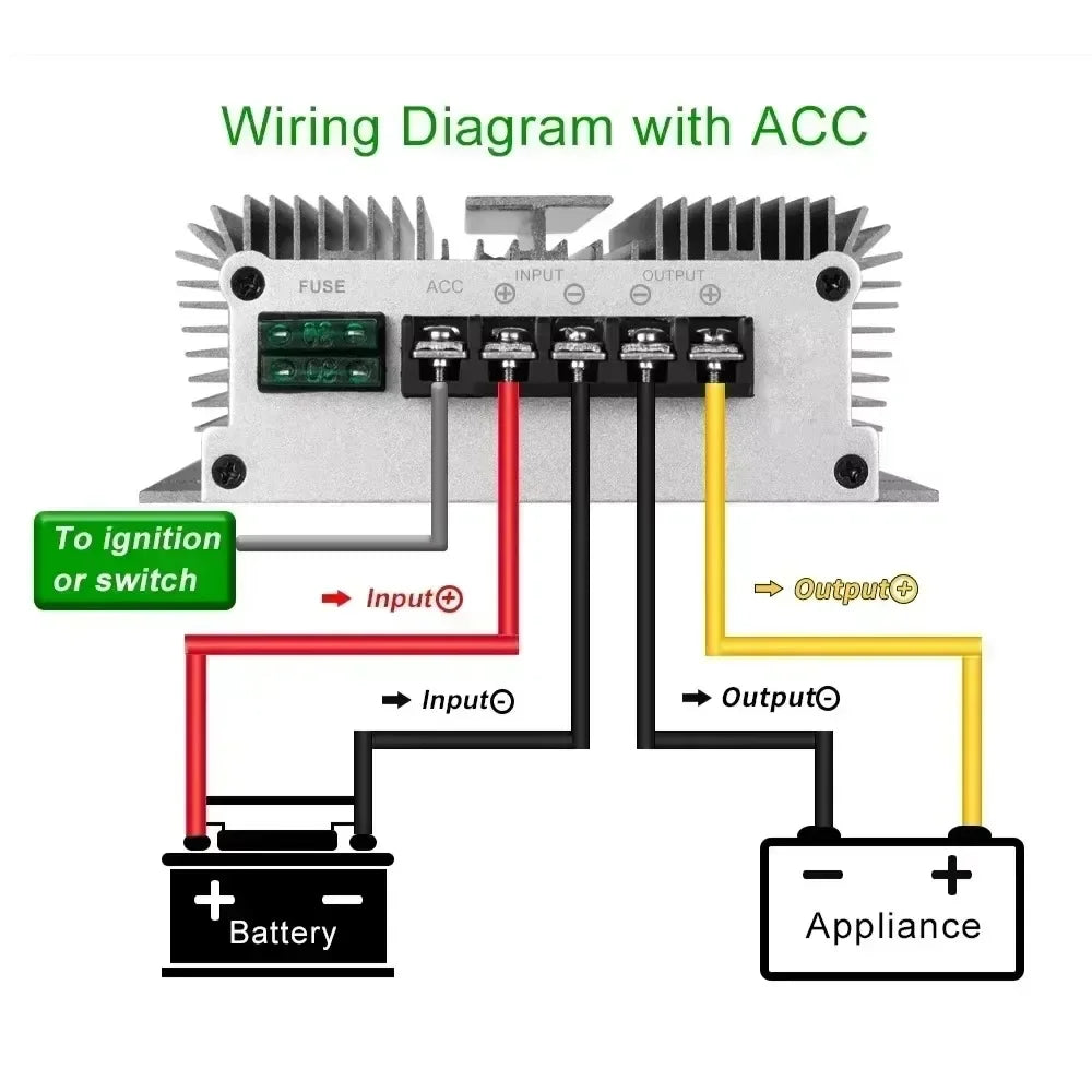12V24V TO 56V 2A-10A Lead-Acid Charger boost converter DC DC Step up Car Battery Charger for automotives or auxiliary battery Oasis Select