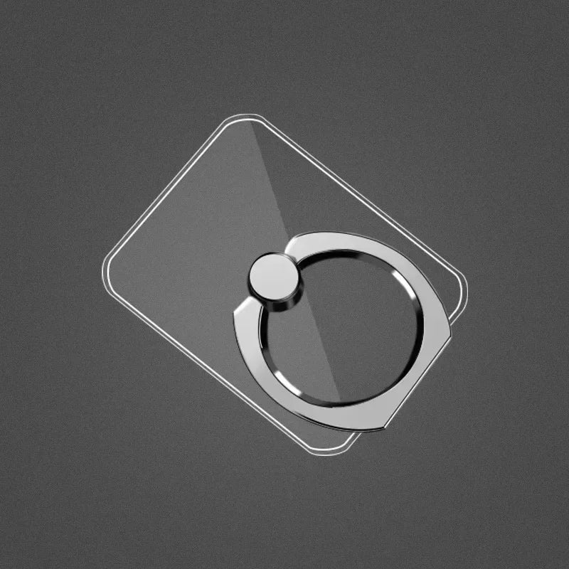 1/2/3/4pcs Transparent Cute Animal Round Phone Stand Foldable 360 Rotating Mobile Phone Ring Holder Smart Phone Accessories Oasis Select Rectangle