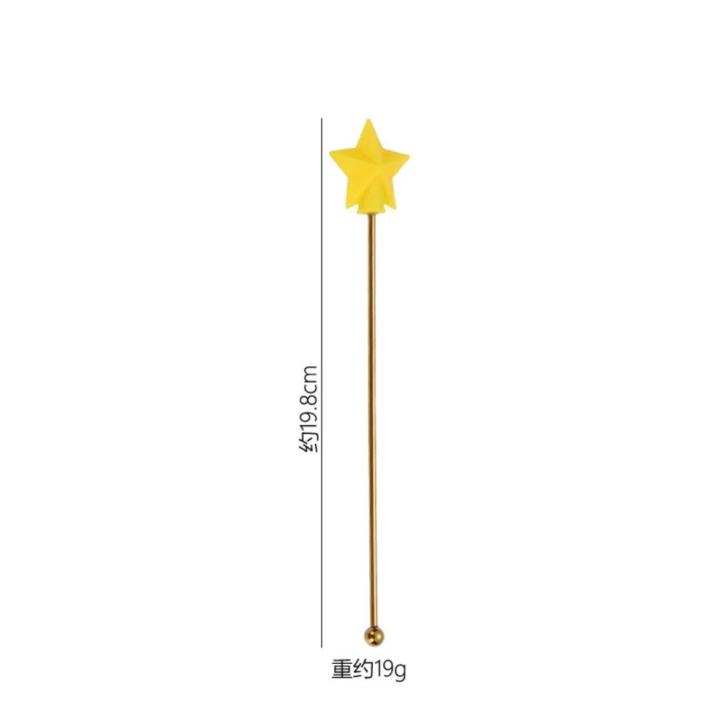 1Pcs Stainless Steel Stirring Sticks Christmas Decorative Drink Stirrers for Coffee Tea and Cocktail for Party and Bar Use Oasis Select Star