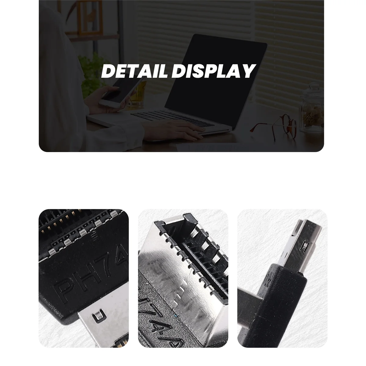 Computer Motherboard Type-E USB 3.1 Type-E Interface 90 Degree Steering Elbow Front Type-C Installed Adapter(PH74A) Oasis Select