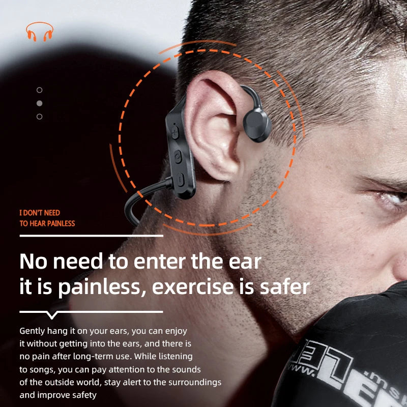 K69 Bone Conduction Earphones Bluetooth Hifi Music Headphones Sport Ear-hook Wireless Headsets with Mic Waterproof Earbuds Oasis Select
