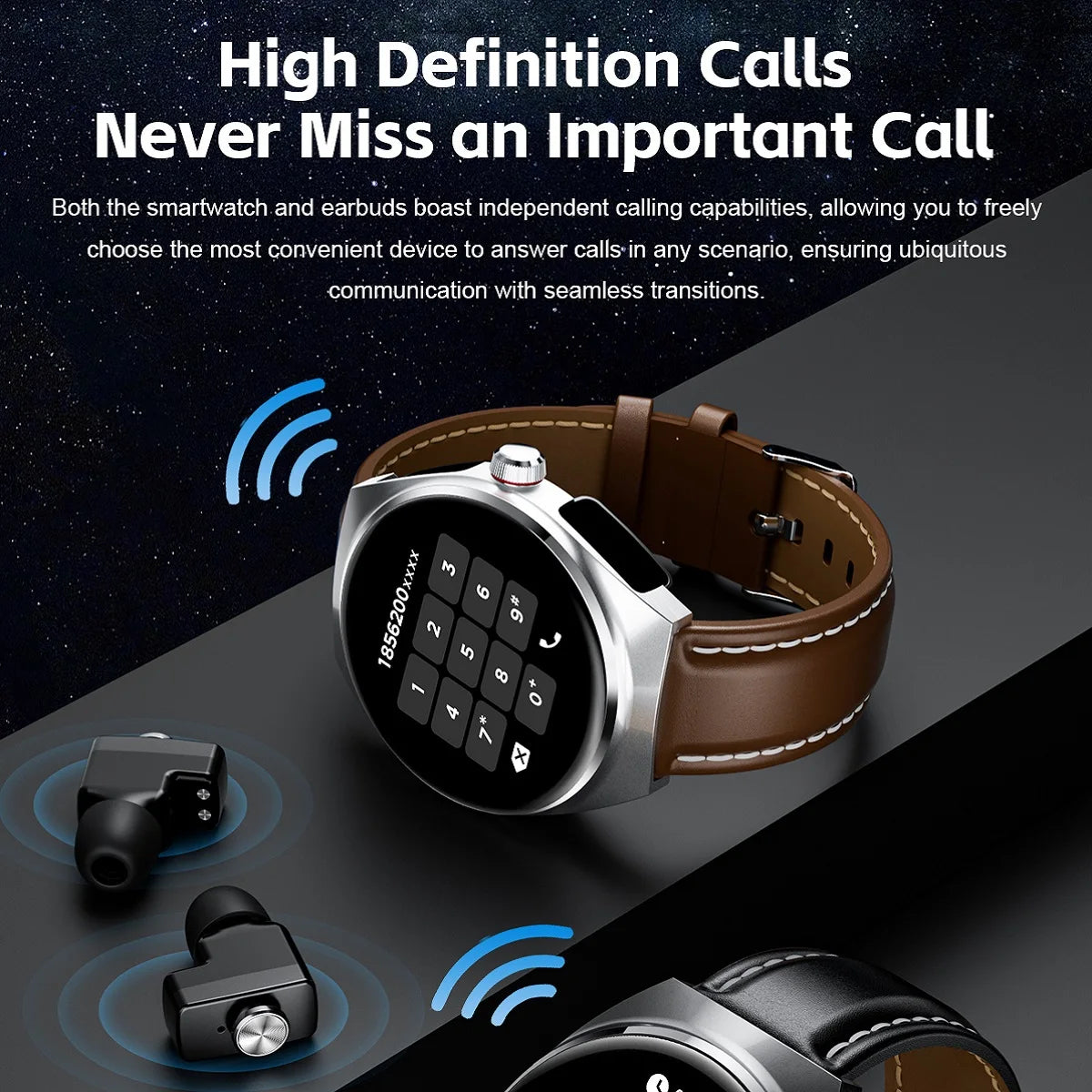 MINGCC GT95 2-in-1 Smartwatch & TWS Earbuds – NFC & Fitness