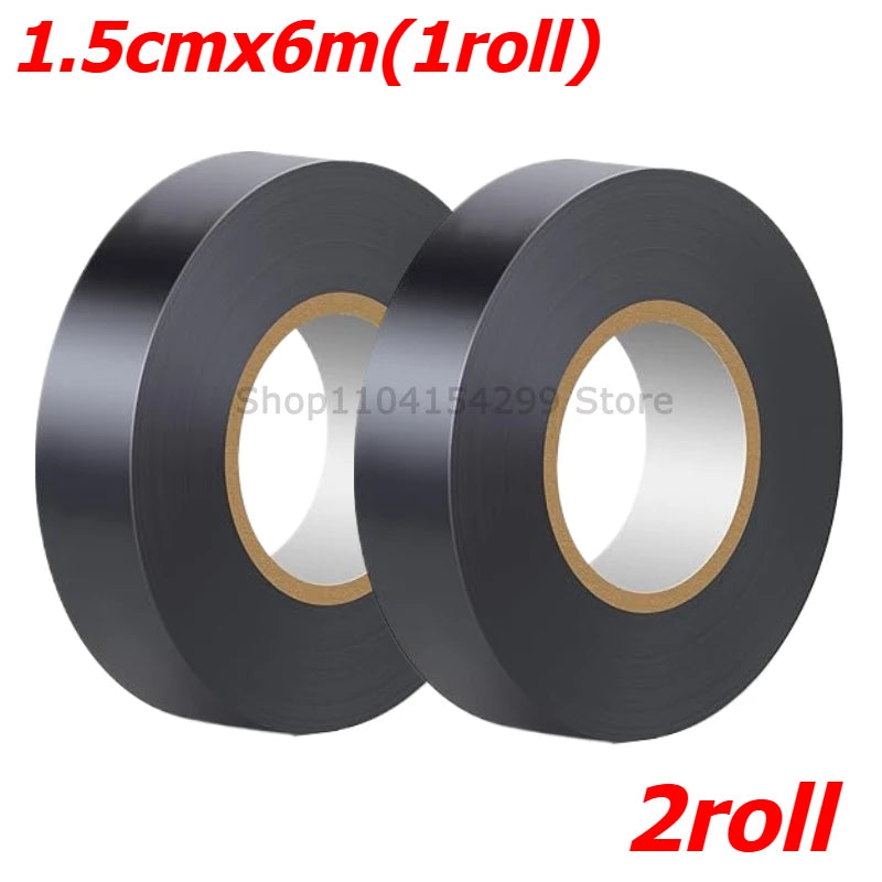 Electrical Insulating PVC Tapes Temperature Resistant Heat Black Insulating Tape Self Adhesive Electric Wire Protection Tapes Oasis Select 2roll(12m)