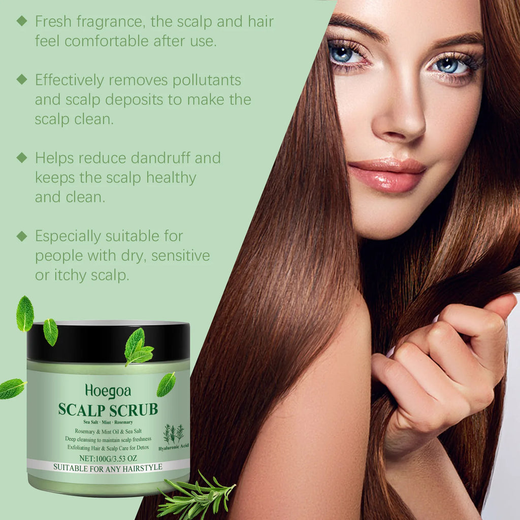 HOEGOA Rosemary Scalp Scrub – Deep Cleanse & Nourish Scalp Scrub Oasis Select