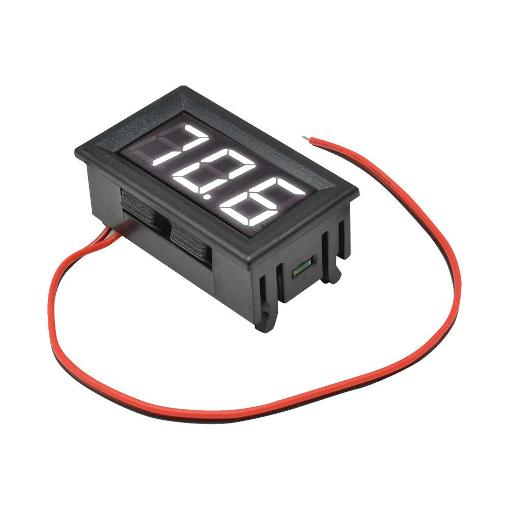 AC 70-500V LED Digital Voltmeter Voltage Meter Volt Instrument Tool 2 Wires Red Green Blue Display 110V 220V DIY 0.56 Inch Oasis Select White light