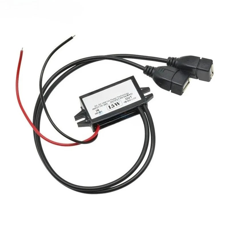 12V24V to 5V 3A Power Supply Module Male Female USB Adapter Mini USB Micro USB Adapter DC-DC Step Down Buck Converter for Car Oasis Select Dual Female USB 12V24V 5V3A