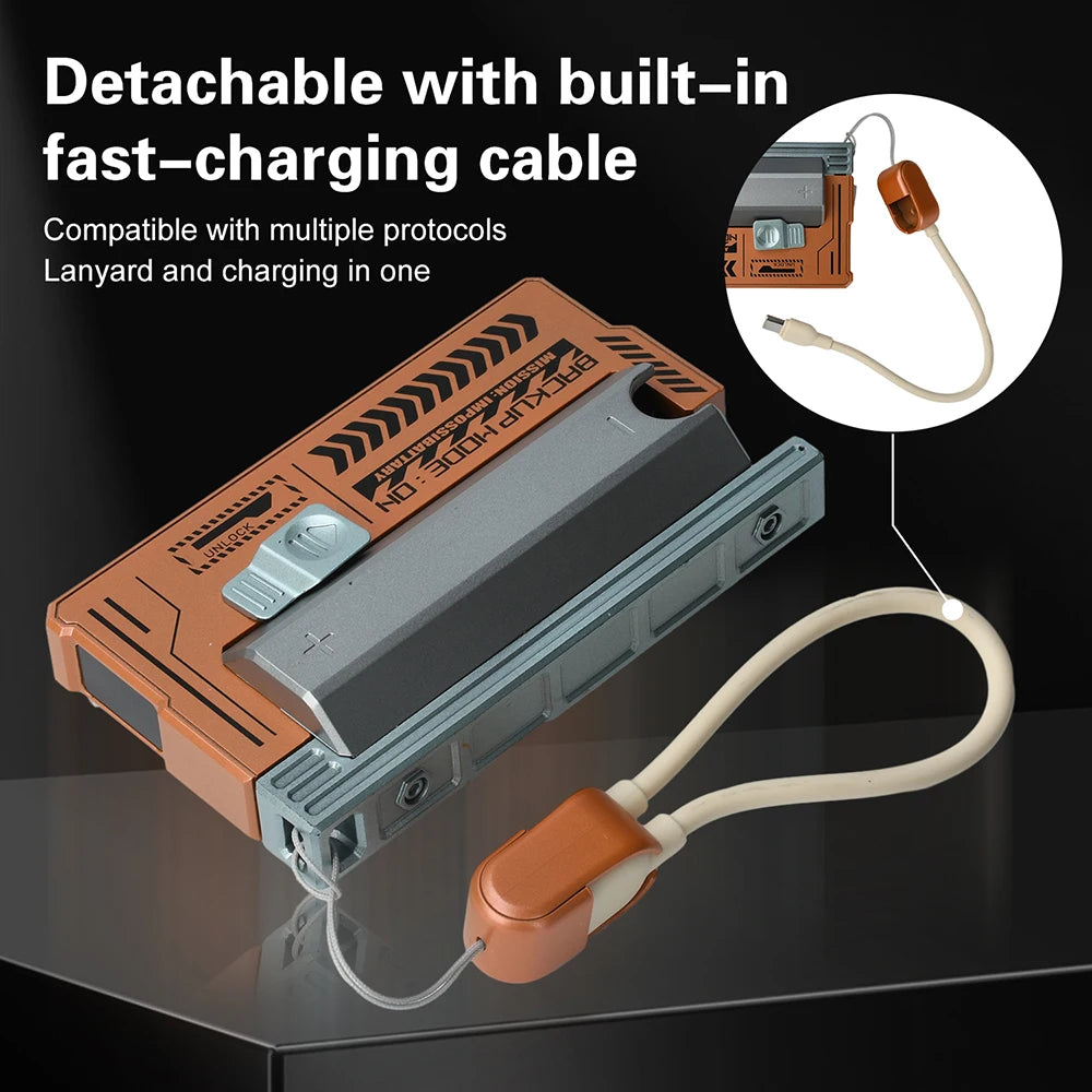 21700 Power Bank Case PD 22.5W Fast Charging Detachable Power Bank DIY Battery Case Built-in Cable Battery Box Oasis Select