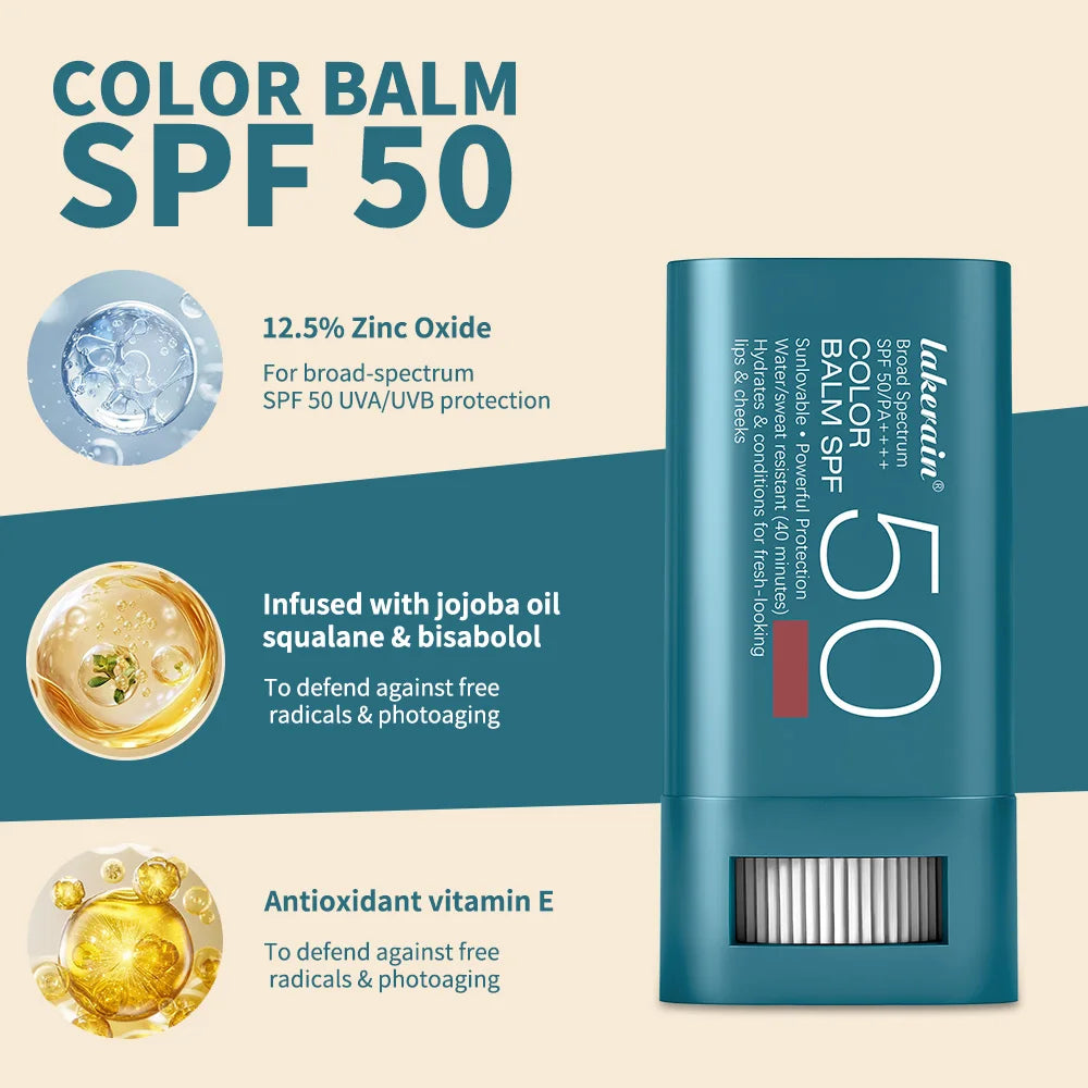 SPF 50 Sunscreen Blusher Long-lasting Color Waterproof Sweat Resistant Velvety-Soft Texture Fresh & Natural Finish Blusher Balm Oasis Select