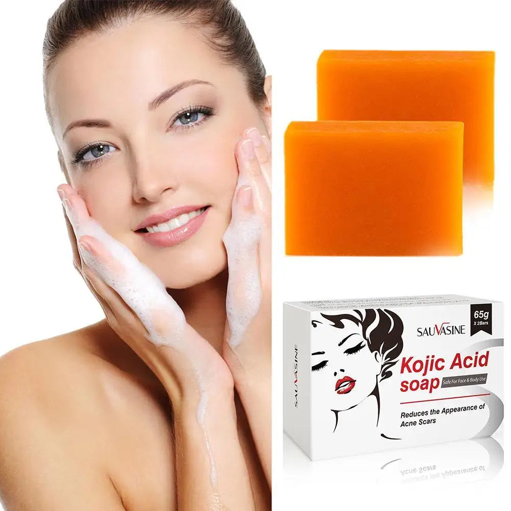 1/2PCs Kojic Acid Soap Body Facial Deep Cleaning Acne Blackhead Dark Spot Remover Soap Bars Oil Control Skin Brightening Soap Oasis Select