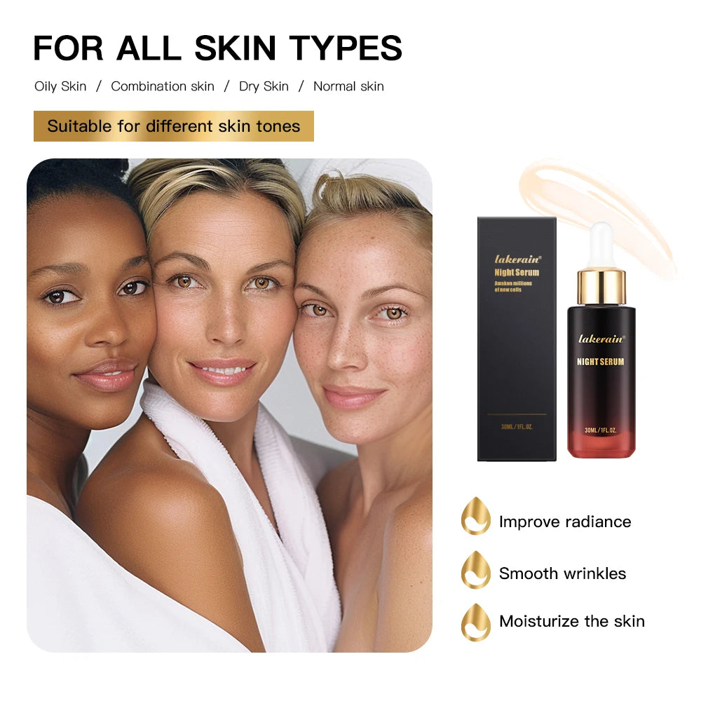 Night Serum Vitamin B5 Advanced Night Repair Synchronized Smooth WrinklesMulti-Recovery Antioxidant Complex Unisex 30ml Oasis Select