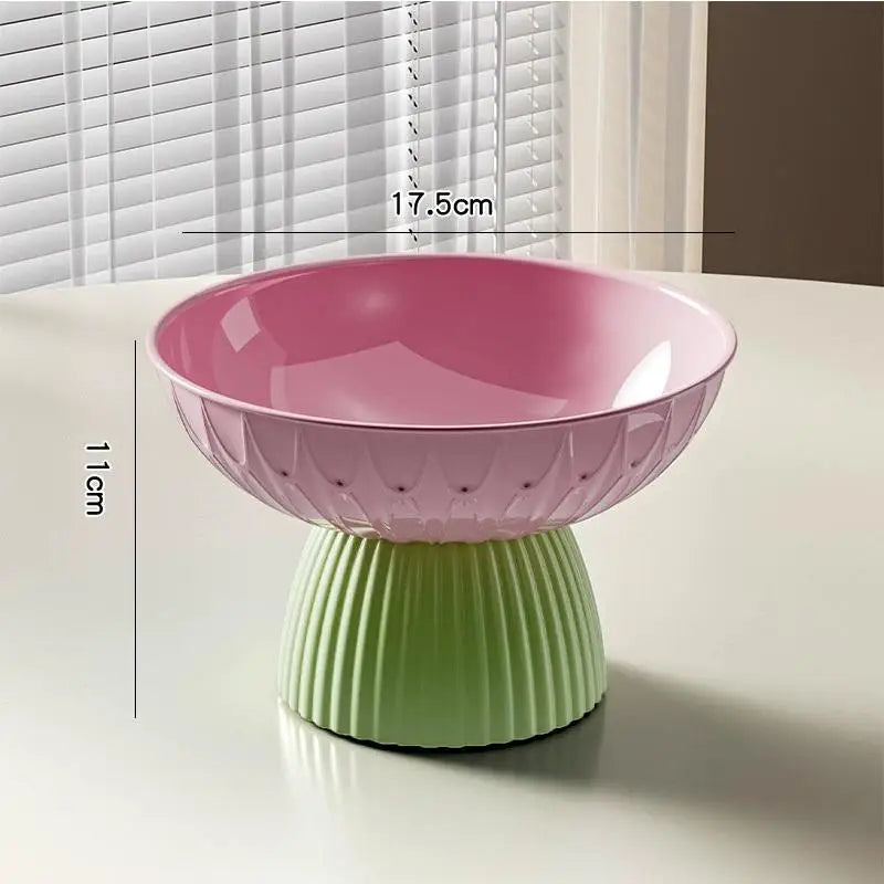 Sophisticated Jumbo Washable Fruit Bowl with Stand - Stylish, Sanitary Tabletop Manager and Decorative Focal Point Oasis Select Pink