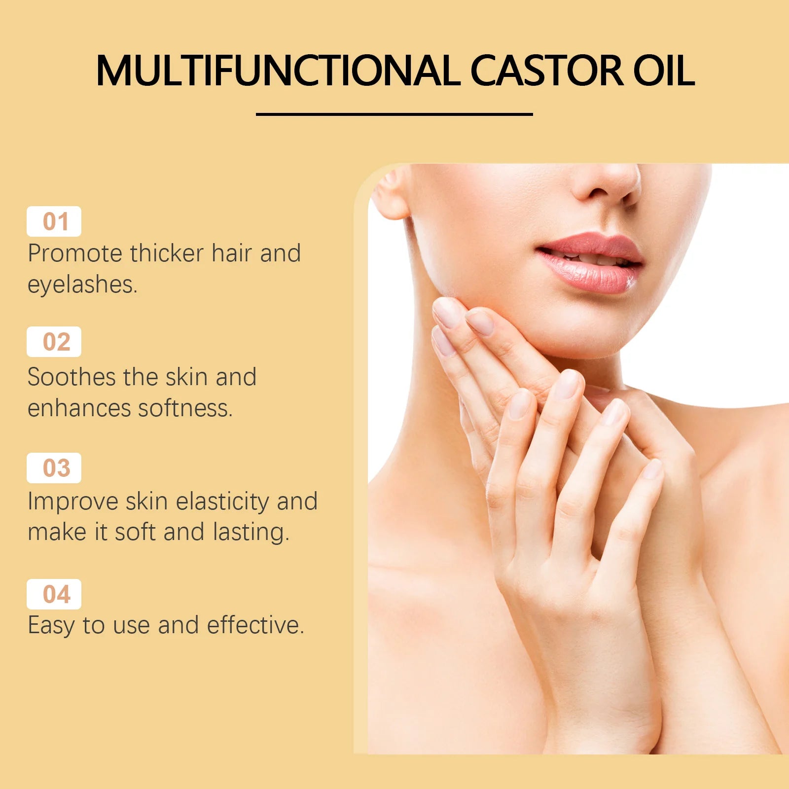 Organic Castor Oil Moisturizing Hair Eyelashes Eyebrows Emollient Relaxation Aromatherapy Brightening Body Massage Essential Oil Oasis Select