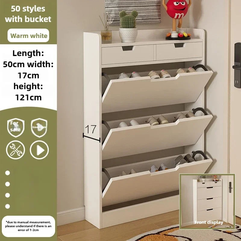 Tipping Bucket Shoe Cabinet, Outer Entry Shoe Rack, Balcony, Entrance Cabinet, Living Room Large-capacity Storage Cabinet Oasis Select 50cmC