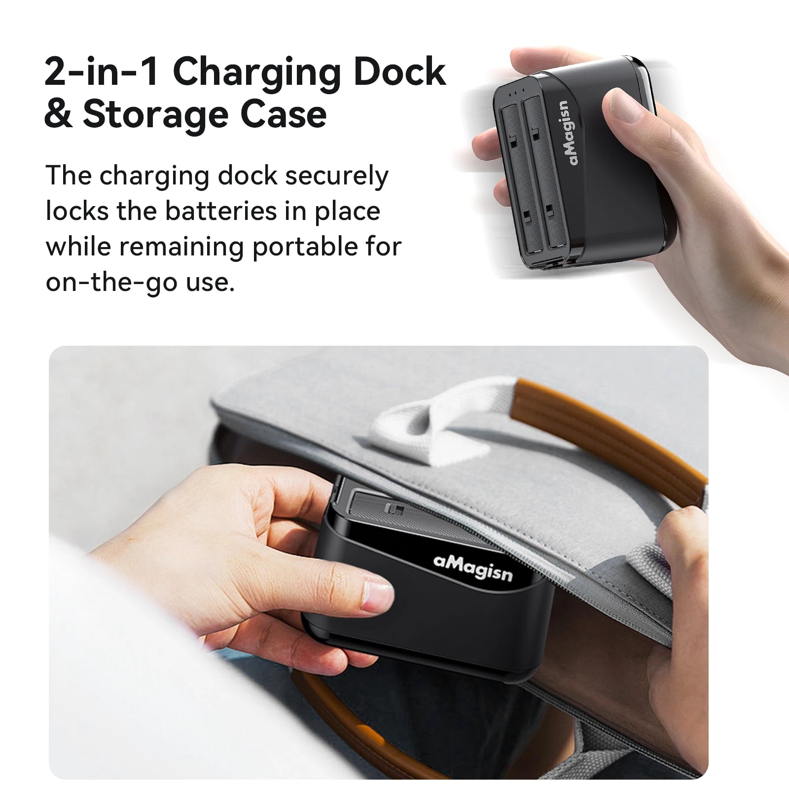 AMagisn Dual-Channel Battery Charger Hub for Insta360 X4 Air