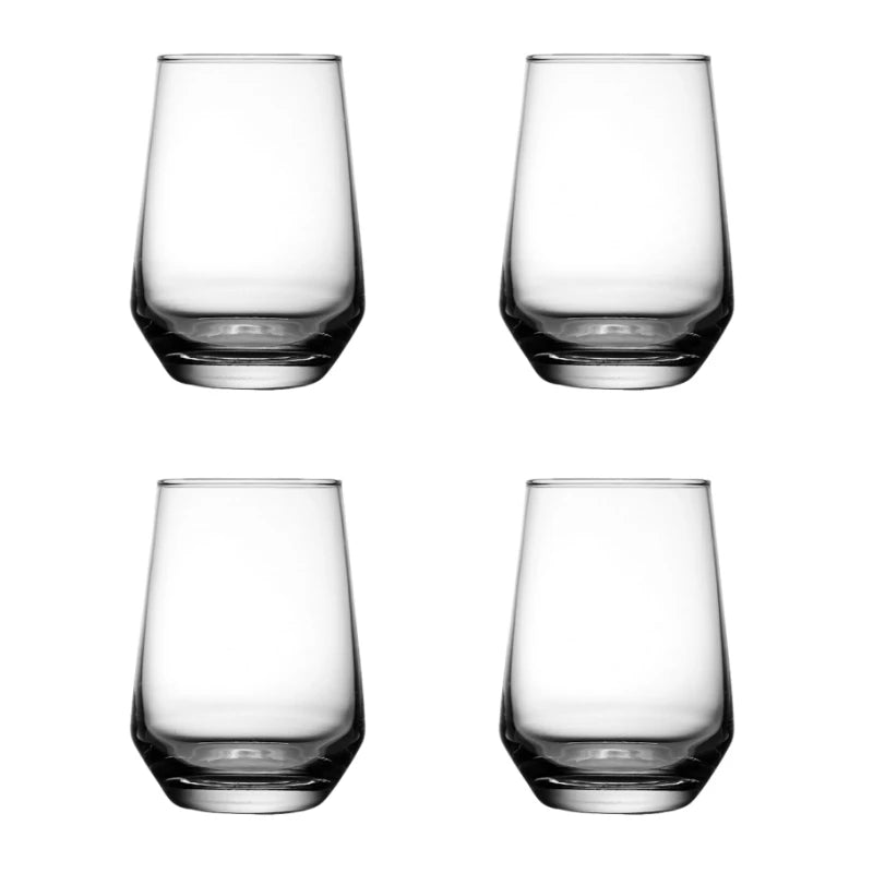 4pcs Crystal Water Cup, Highball Glass, Transparent Glass Cup, Beer, Juice, Mojito, Kitchen and Bar Cocktail Glass Cup, Gift Oasis Select 390ML-4PCS 301-400ml