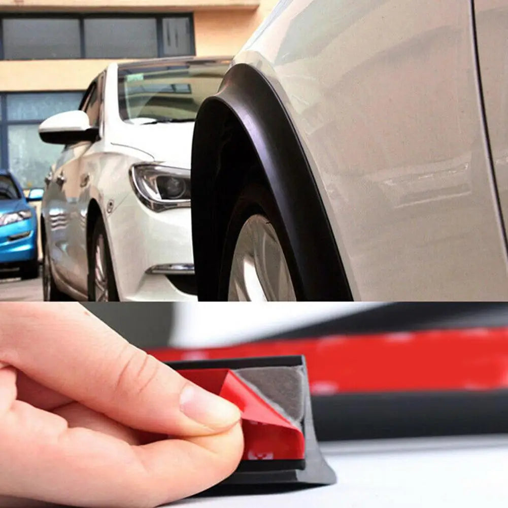 Car Splash Guard Fender Flare Extension Wheel Eyebrow Moulding Trim Wheel Arch Strip Extenders Trim Strip Stick out Edge SUV Oasis Select