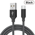 USB To Type-C Nylon Data Cable Supports 10A Ultra-Fast Charging 1m/3m Pptional Both Electrical Charging And Data Transmission Oasis Select USB to Type-c Black 1m