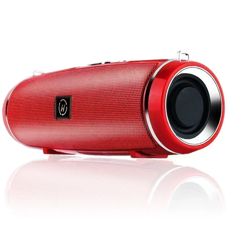 Portable Bluetooth Speakers Mini Wireless High Fidelity Surround Sound Subwoofer Outdoor Waterproof Camping Party Loudspeaker Oasis Select Red