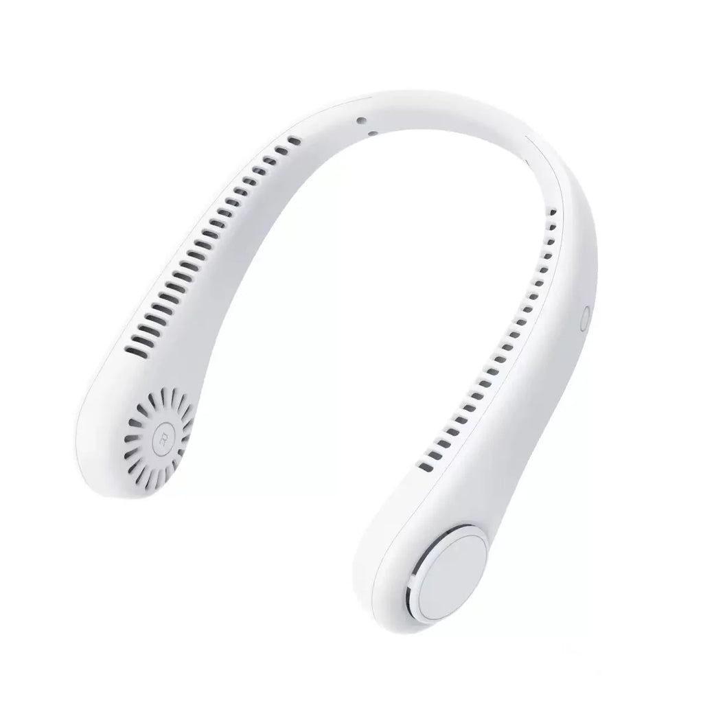 3000mAh Bladeless Neck Fan – USB Rechargeable, 5-Speed, LED Display