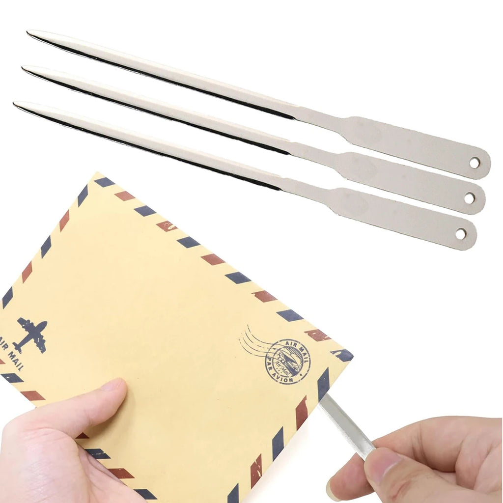 1/3Pcs Stainless Steel Letter Opener Envelope Slitter Paper Knife Office School Home Mail Opening Tool Durable Stationery Gift Oasis Select