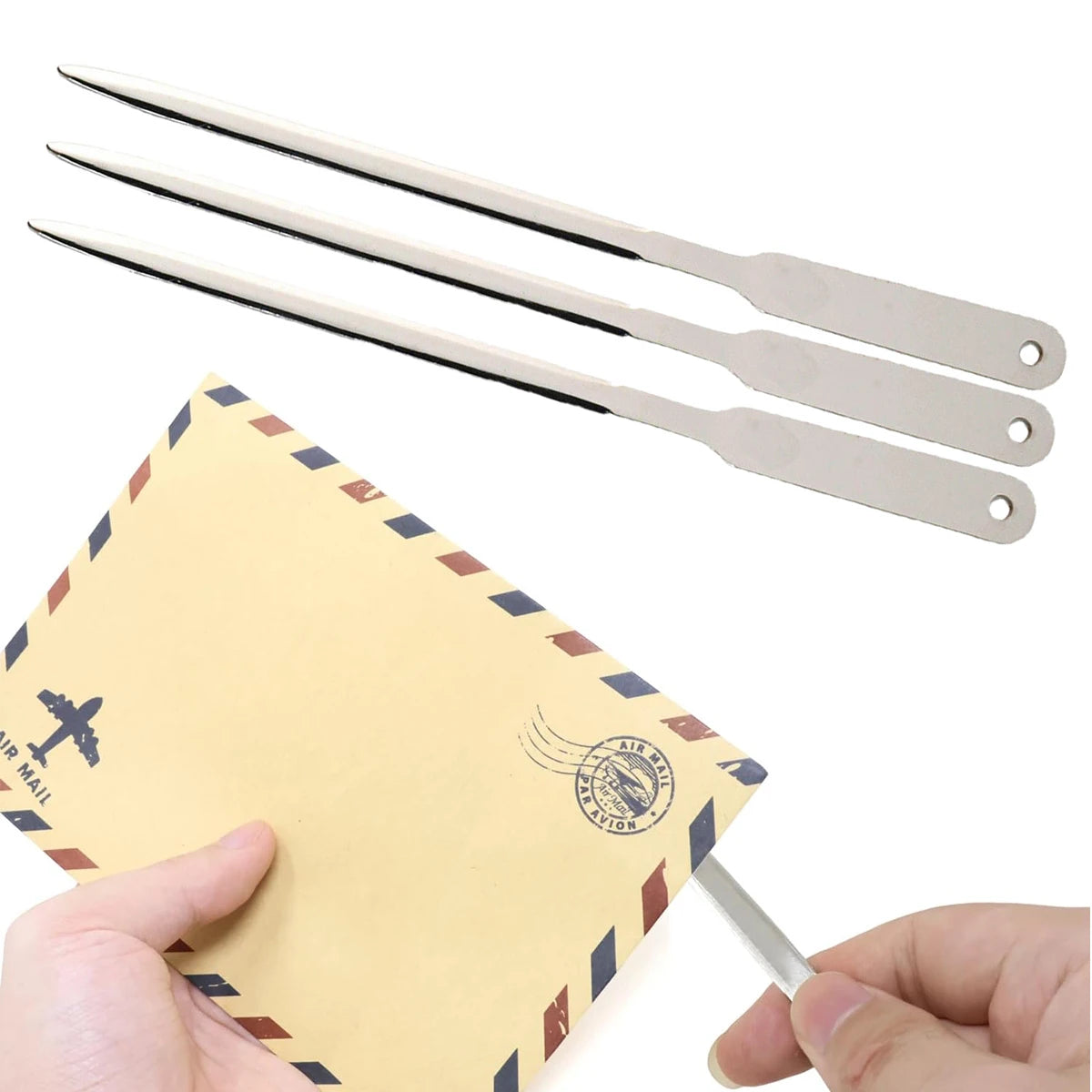 1/3Pcs Stainless Steel Letter Opener Envelope Slitter Paper Knife Office School Home Mail Opening Tool Durable Stationery Gift Oasis Select