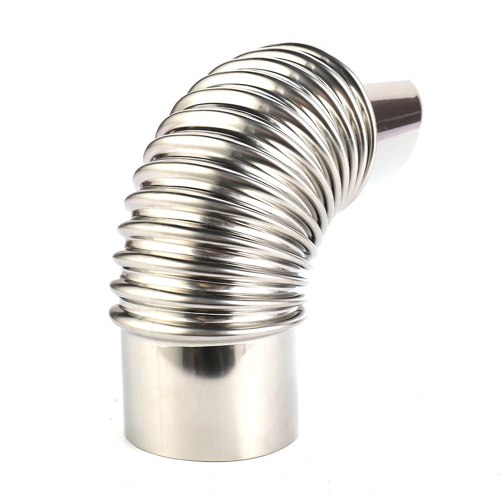 90° Stainless Steel Flue Elbow Pipe | 60/70/80mm Chimney Bend