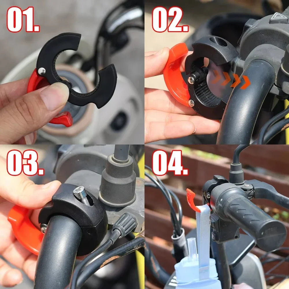 Foldable E-Bike Handlebar Hook | Aluminum Alloy, 30KG Capacity
