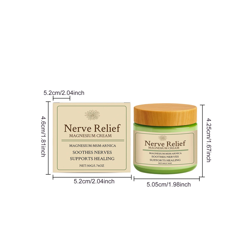 Nerve Relief Magnesium Cream Relieve Muscle Pain Moisturizing Body Massage Cream Relax Muscles Soothing Nourishing Skin Care 50g Oasis Select 50g boxed