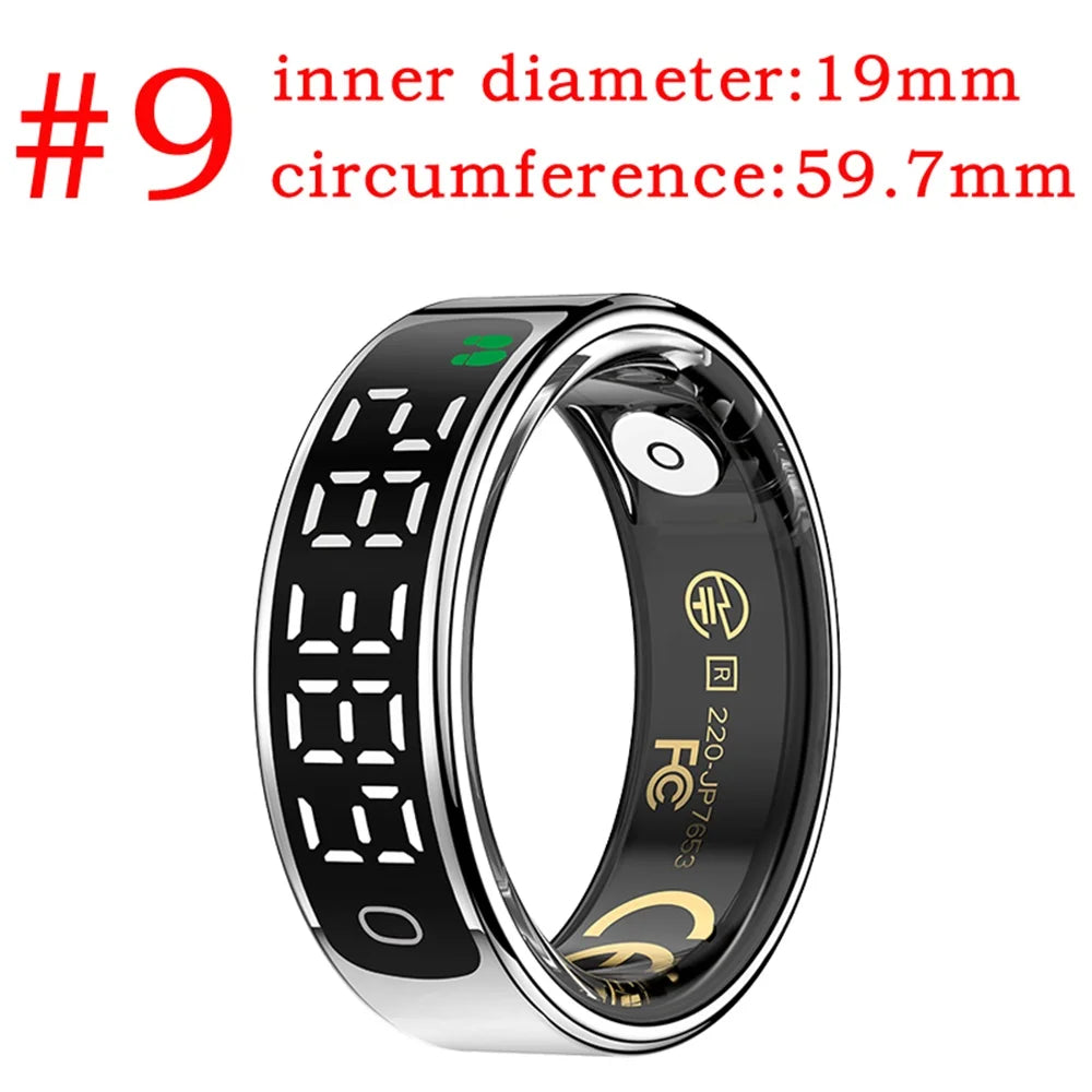 2026 Smart Ring With Display Screen Touch Screen Heart Rate Sleep Gesture Control Remote Photo Capture Sports Blue Tooth Ring Oasis Select SV 9