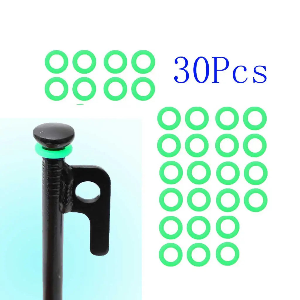 30/50/100Pcs O-Shaped Glowing Tent Ground Stake Markers Ground Peg Reflective Light Rings for Guy Lines Night Safety Accessories Oasis Select