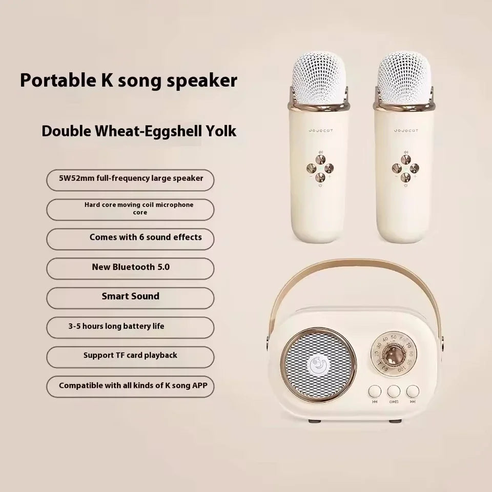 Portable Karaoke Bluetooth Speaker & Wireless Microphone | FM