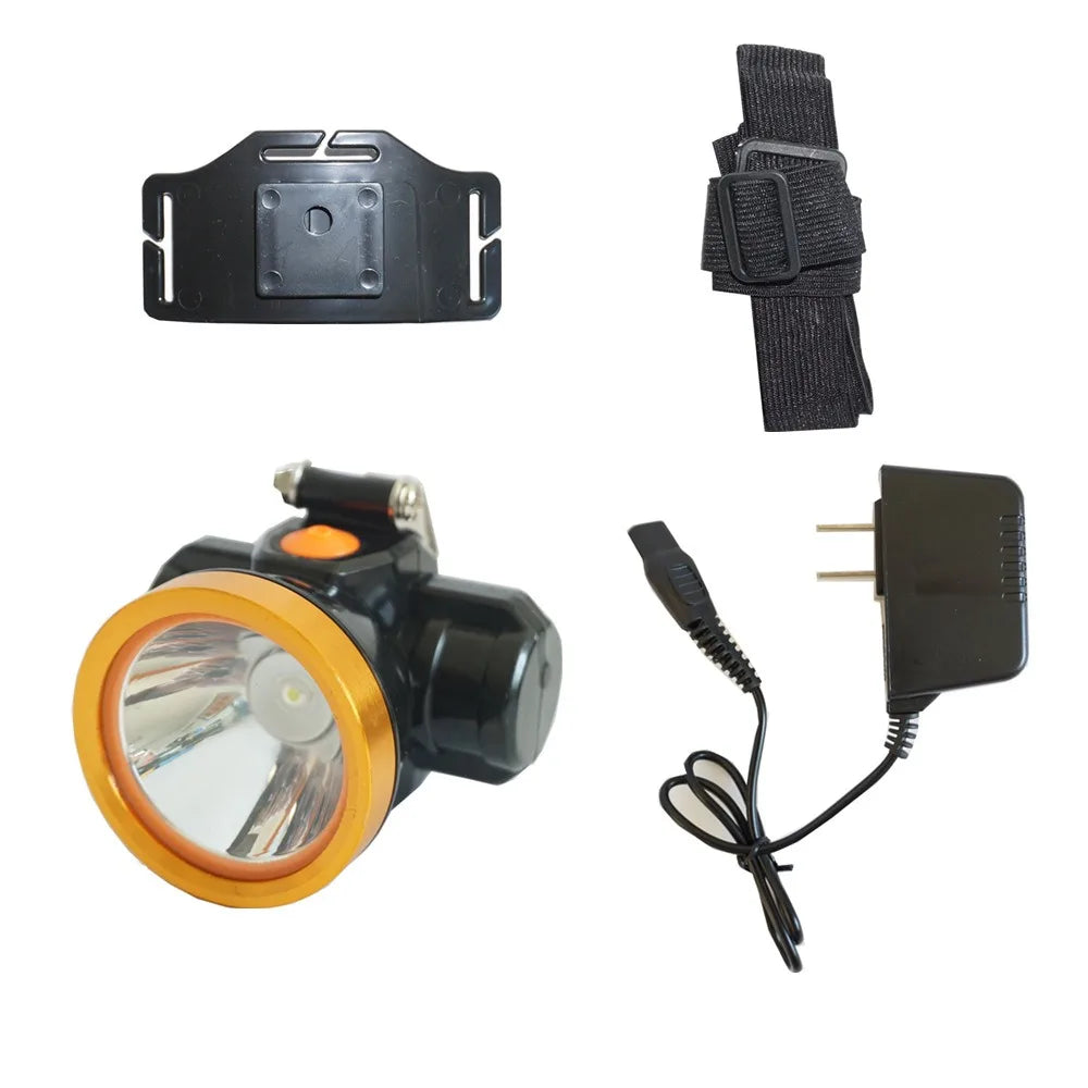 SHINEKNOT LED Mining Headlamp – Rechargeable & Waterproof