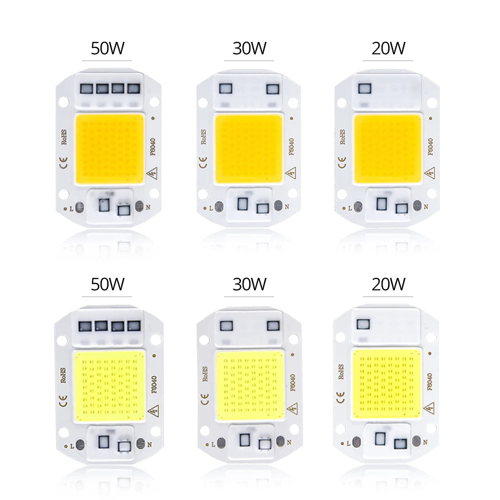 COB LED Chip 20W 30W 50W AC 110V/220V No Driver DIY Flood Light COB LED Chip Oasis Select