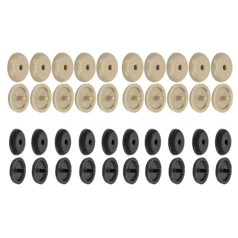 5-20pairs Car Safety Seat Belt Limit Buckle Clip Retainer Seatbelt StopButton Black Gray Beige Button Auto Interior Accessories Oasis Select 20pairs mix 1