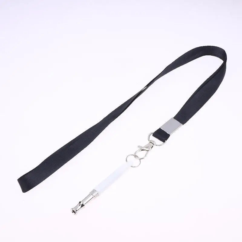 1Pcs Adjustable Ultrasonic Dog Whistle with Cord Silent Barking Control Pet Training Supplies Discipline Flute for Dogs Oasis Select White with rope A