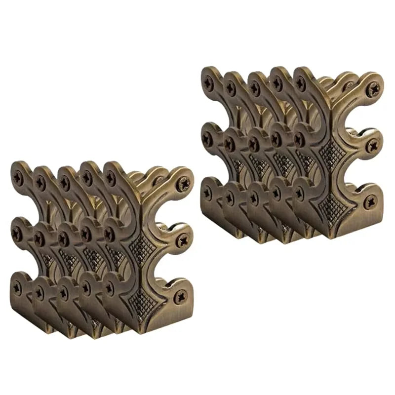 WISH 10PC Skiffers Baseboard Corner Protectors,Solid Brass Skirting Board Protectors,Baseboard Corner Protectors Oasis Select as shown C